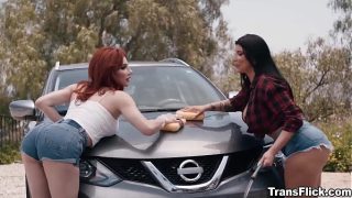 Bestfriends Romi Rain and Ariel Demure decide to go inside for some playful and energetic sex